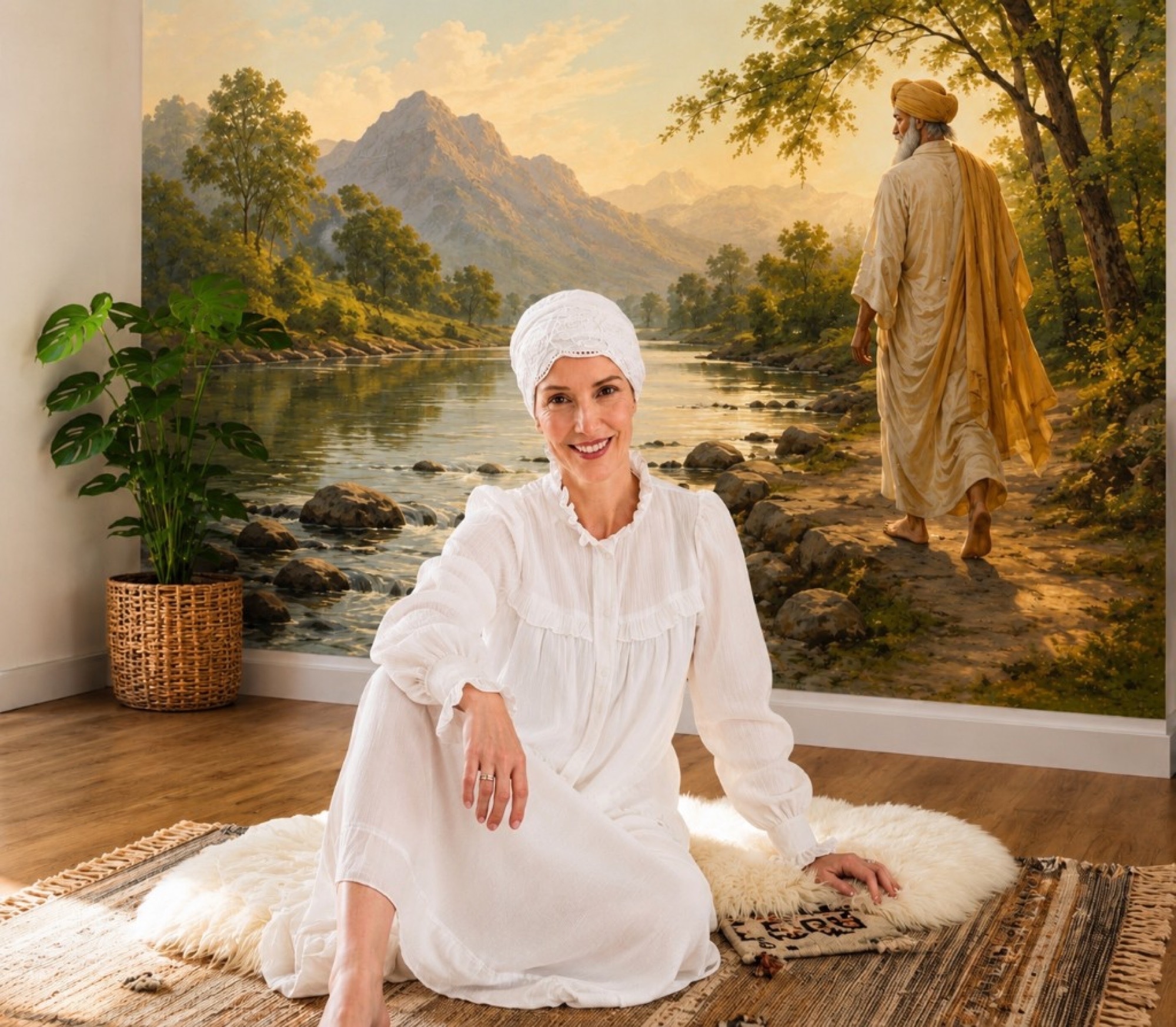 Adi Nampreet seated in her studio, smiling warmly